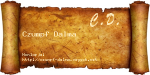 Czumpf Dalma névjegykártya